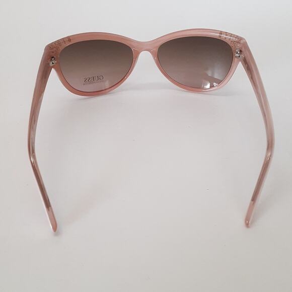 Guess Y2K Rhinestone Rose Sunglasses UV Protection Pink Brown Cat Eye GU7139 - Picture 7 of 9